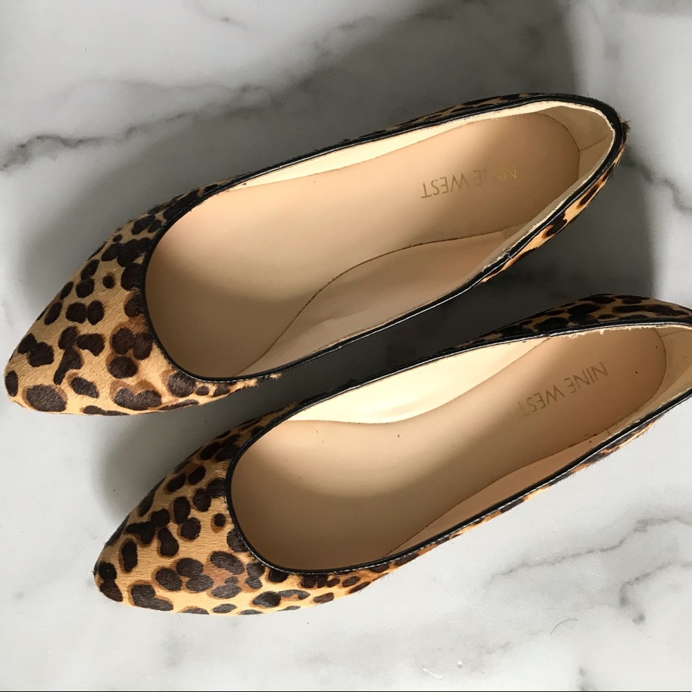 Nine West pony hair pointed flats